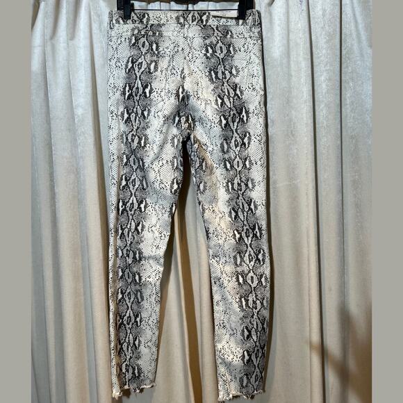 2/30 ZARA ZW High Waisted Snake Print Skinny Jeans – Size 42 / US 8 - Picture 6 of 7